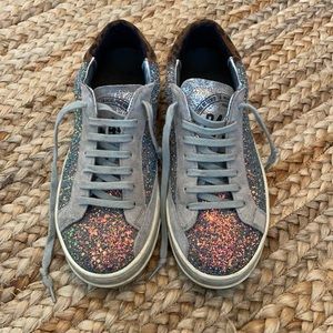 P448 Glitter & Leopard Sneakers